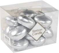 Плавающая свеча MIR LIGHT HorizonCandle ЭКОНОМ h 20 мм, d 40 мм, 14 шт в упаковке, серебряная СС-78259