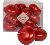 Плавающая свеча MIR LIGHT HorizonCandle ЭКОНОМ h 20 мм, d 40 мм, 14 шт в упаковке, красная СС-78228