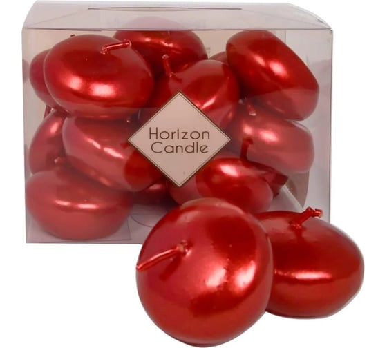 Плавающая свеча MIR LIGHT HorizonCandle ЭКОНОМ h 20 мм, d 40 мм, 14 шт в упаковке, красная СС-78228 1
