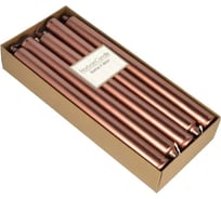 Цилиндрическая свеча MIR LIGHT HorizonCandle h 230 мм, d 20 мм, 10 шт в упаковке, медная СС-66714