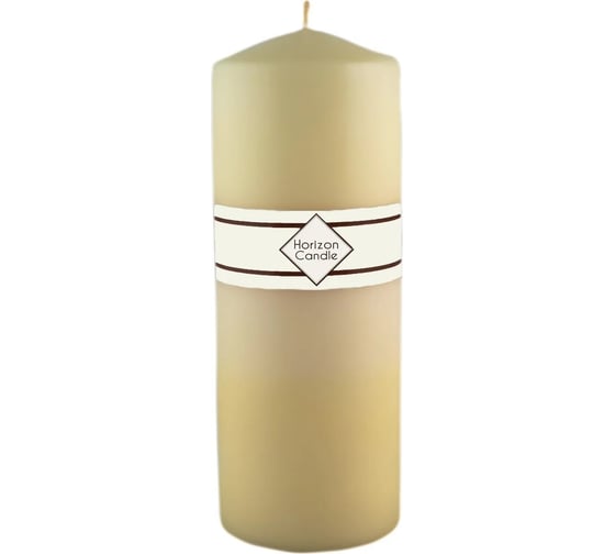 Свеча MIR LIGHT HorizonCandle СТОЛБИК h 200 мм, d 70 мм, кремовая СС-800356