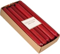 Цилиндрическая свеча MIR LIGHT HorizonCandle h 230 мм, d 20 мм, 10 шт в упаковке, бордовая СС-66660