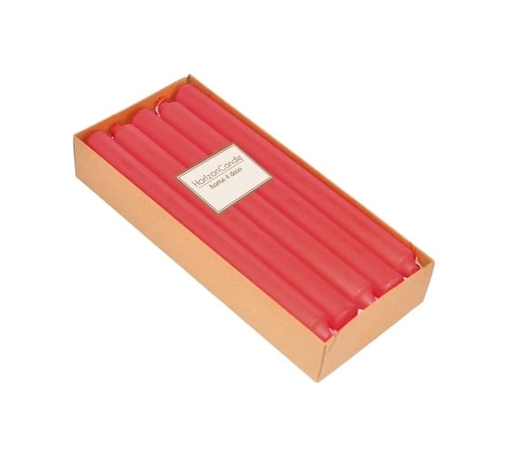 Цилиндрическая свеча MIR LIGHT HorizonCandle h 230 мм, d 20 мм, 10 шт в упаковке, красная СС-66646