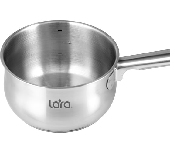 Сотейник Lara ПРОВАНС нержавеющая сталь 1.8 л 16x9 см, капсулированное индукционное дно, крышка LR03-35