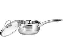 Сотейник Lara STANDART нержавеющая сталь 1.3 л 16x8 см, капсулированное индукционное дно, крышка LR03-01