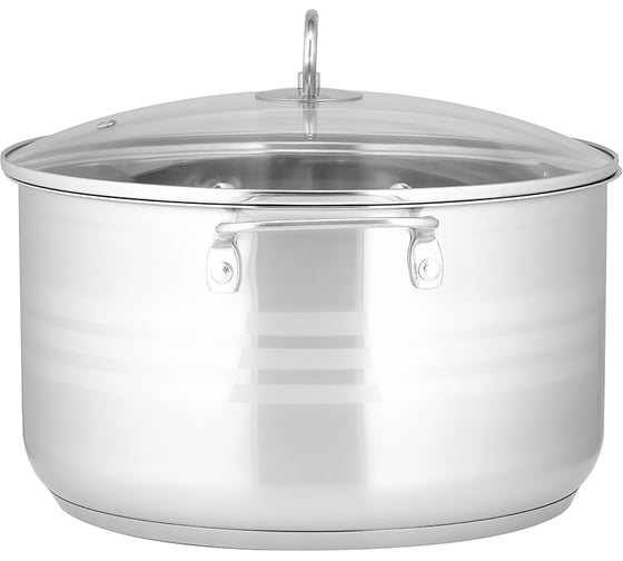 Кастрюля Lara STANDART нержавеющая сталь 4.0 л 22x11.5 см капсулированное индукционное дно, матовая полировка, крышка LR02-041
