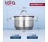 Кастрюля Lara AURORA нержавеющая сталь 12.5x20 см, 3.8 л, стальные ручки, капсулированное индукционное дно, крышка LR02-402 5