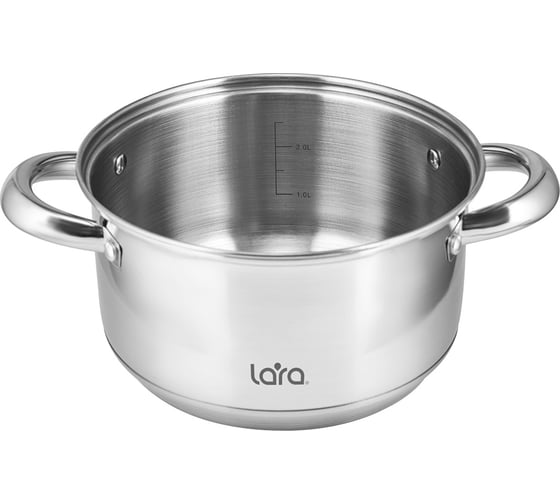 Кастрюля Lara ЧИКАГО нержавеющая сталь 24x13.5 см 5.9 л, индукционное дно, все типы плит LR02-775