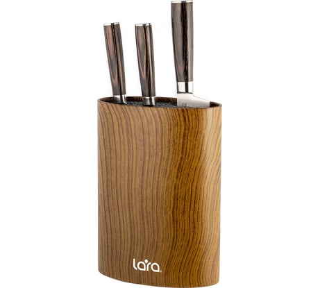 Универсальная подставка для ножей Lara овальная Soft touch LR05-101 Wood