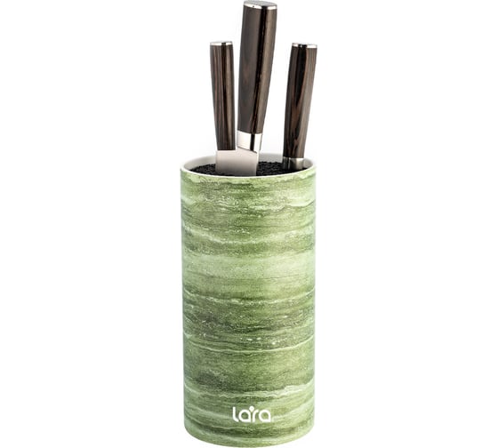Универсальная подставка для ножей Lara круглая Soft touch LR05-103 Green
