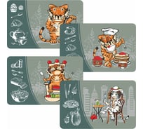 Салфетка МУЛЬТИДОМ Тигр Кайфолов размер 41x26 см 4 дизайна MT88-404