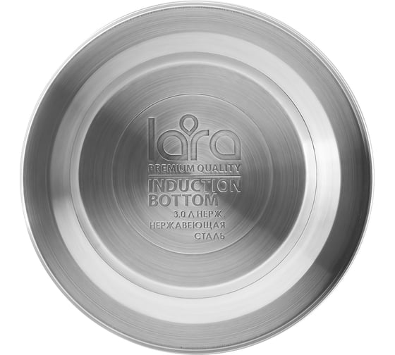 Чайник Lara черный 3.0 л, Black ice индукционное капсулированное дно, свисток с кнопочным механизмом LR00-72