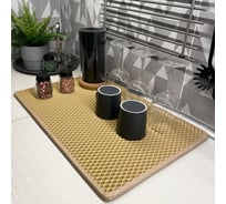 Коврик DuffCar Eva 60х40, ромб, бежевый, кант бежевый 4854-1-1-1