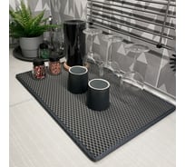 Коврик DuffCar Eva 60х40, ромб, серый, кант серый 4854-1-6-9