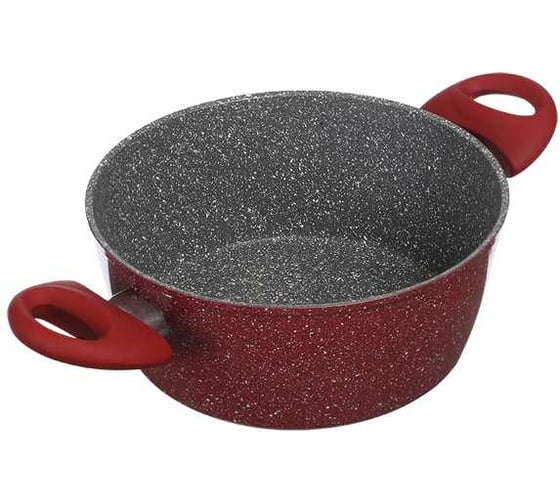 Кастрюля Moulinvilla Raspberry с антипригарным покрытием 2,2 л со стеклянной крышкой, индукция RBC-20-I