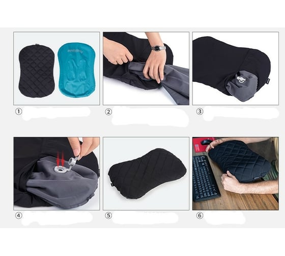 Чехол на подушку для путешествий Naturehike NH17Z025-T, черная 6927595722138