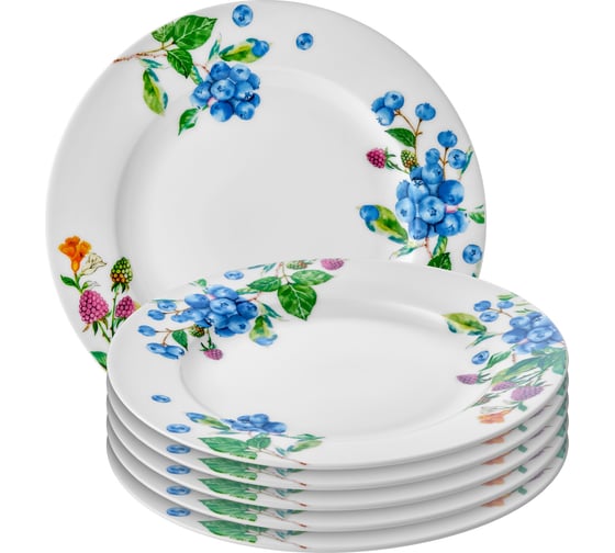 Набор тарелок Esprado Gusto 6 шт десертная, 19 см, твердый фарфор GST019WE301
