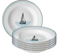 Набор тарелок Esprado Regata 6 шт суповая, 23 см, костяной фарфор RGT023BE301