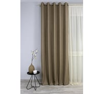 Штора на люверсах Kauffort Шенилл 200x270см, цвет бежевый 110014630