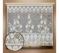 Занавеска для кухни Лидер Цветы 140х170 см, белый 491-052