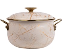 Эмалированная кастрюля Катюша Мрамор 18 см, 3 л, крышка эмаль 3020-300-1