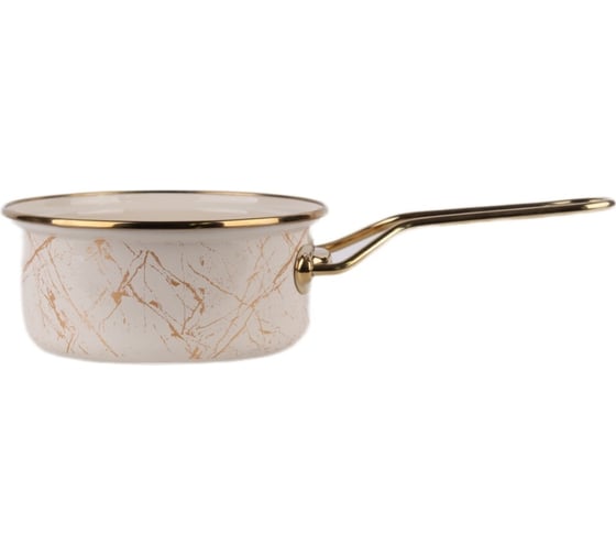 Эмалированный ковш Катюша Мрамор 16 см, 1.5 л, без крышки 3021-150