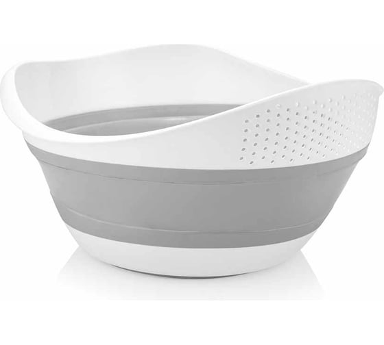 Складная миска-дуршлаг 2в1 Phibo 300x250x155 мм, серый 411172611