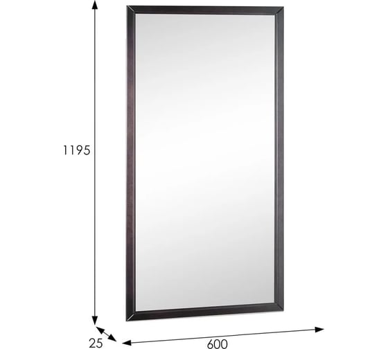 Настенное зеркало Мебелик Ника венге 119.5 см x 60 см 8320
