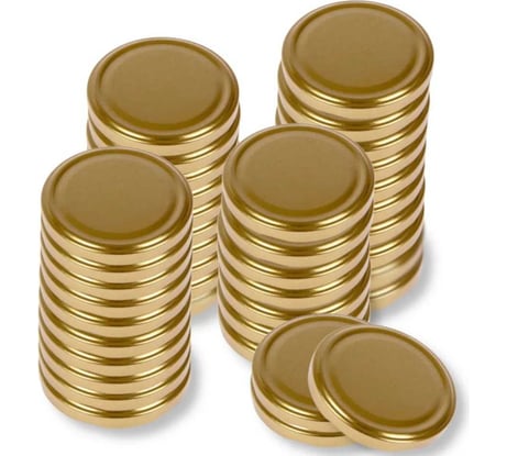 Набор крышек ЛЕТО твист-офф, d 82 мм, золотистый, 40 шт. 98993