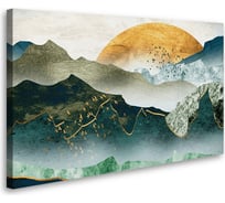 Картина-постер Студия фотообоев солнце в горах 120x75 см 2536638