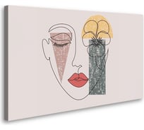 Картина-постер Студия фотообоев очертания лица 80x50 см 2236640