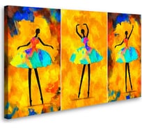 Картина-постер Студия фотообоев красочная балерина 80x50 см 2236647