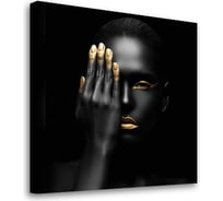 Картина-постер Студия фотообоев макияж с золотом 50x50 см 2336642