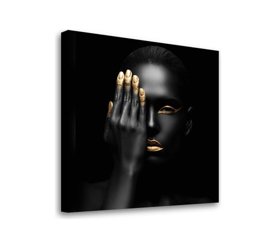 Картина-постер Студия фотообоев макияж с золотом 50x50 см 2336642