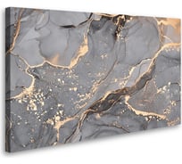 Картина-постер Студия фотообоев графитовая текстура с золотом 80x50 см 2236659