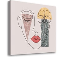 Картина-постер Студия фотообоев очертания лица 50x50 см 2336640