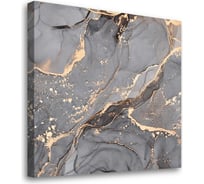 Картина-постер Студия фотообоев графитовая текстура с золотом 50x50 см 2336659
