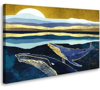 Картина-постер Студия фотообоев киты 120x75 см 2536656