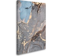 Картина-постер Студия фотообоев серо-голубая текстура с золотом 75x120 см 2436645