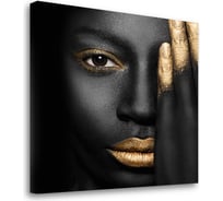 Картина-постер Студия фотообоев макияж с золотом 2 50x50 см 2336643