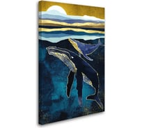 Картина-постер Студия фотообоев киты 50x80 см 2136656