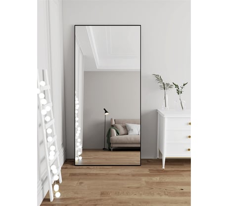 Интерьерное настенное зеркало TODA ALMA в полный рост, 176x81 см, цвет рамы - черный 1760807BL