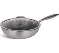 Сковорода-вок Edenberg с крышкой 28 cм нержавеющая сталь тефлон EB-14105