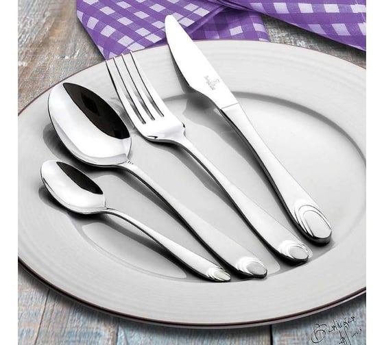Столовые приборы BerlingerHaus Satin Silver 24 предмета BH-2156 2156-BH