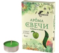 Ароматизированные чайные свечи в гильзе EUROHOUSE 6 шт Яблоко, С-00-09