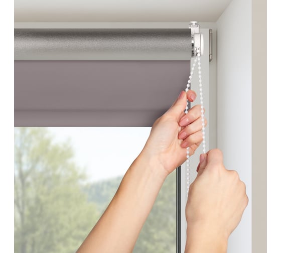 Рулонная штора PRAKTO Blackout Silver 55x160 см, серый 7792072