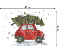 Набор прямоугольных тканевых салфеток для сервировки стола JOYARTY елка спешит праздновать, плейсмат, 30x46 см, 4 шт. ser002_20069_30x46