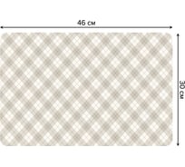 Набор прямоугольных тканевых салфеток для сервировки стола JOYARTY бежевая диагональная клетка, плейсмат, 30x46 см, 4 шт. ser002_31132_30x46