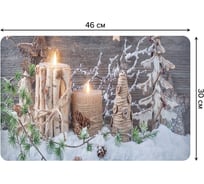 Набор прямоугольных тканевых салфеток для сервировки стола JOYARTY зимние украшения, плейсмат, 30x46 см, 4 шт. ser002_21446_30x46