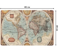 Набор прямоугольных тканевых салфеток для сервировки стола JOYARTY карта эпохи возрождения, плейсмат, 30x46 см, 4 шт. ser002_6538_30x46